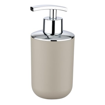 WENKO 21219100 - Saippuapumppu BRASIL 7,3x16,5 cm beige/kiiltävä kromi