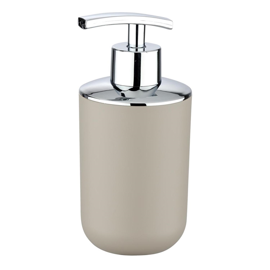WENKO 21219100 - Saippuapumppu BRASIL 7,3x16,5 cm beige/kiiltävä kromi