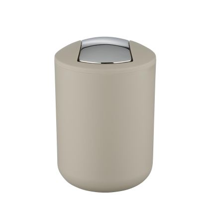 WENKO 21221100 - Roskakori BRASIL 14x21 cm beige/kiiltävä kromi