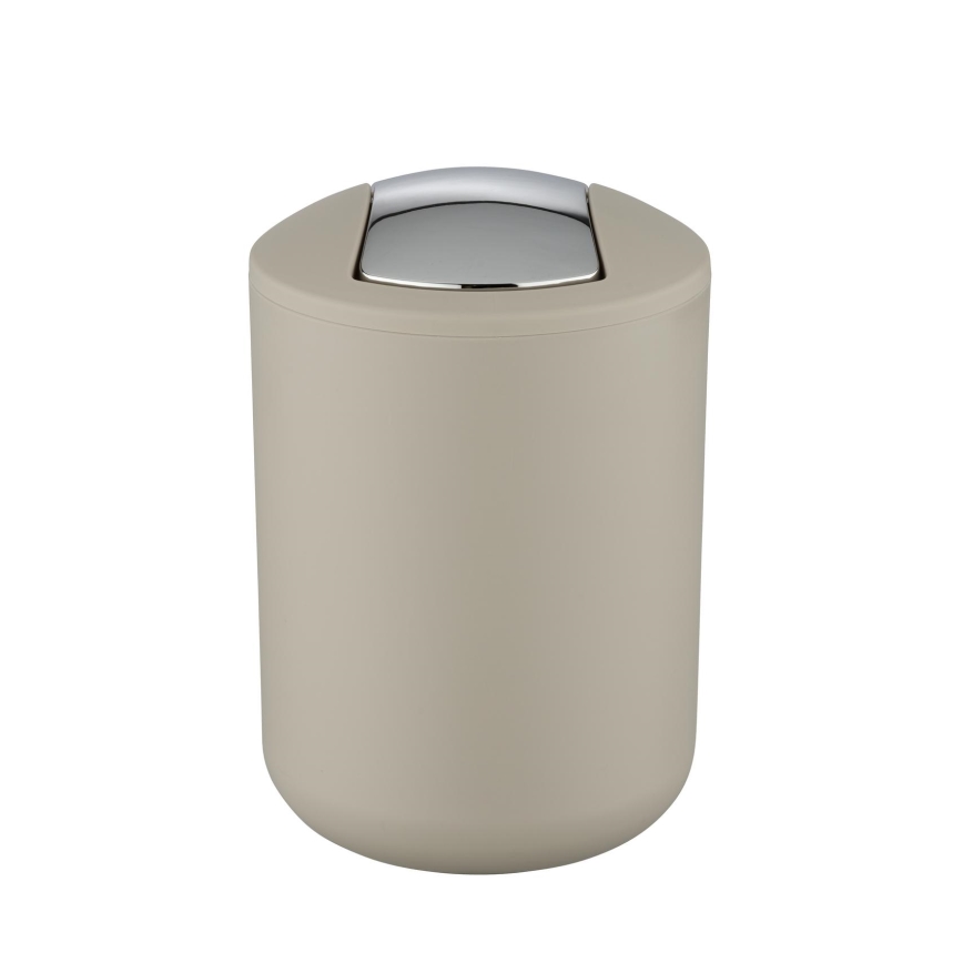 WENKO 21221100 - Roskakori BRASIL 14x21 cm beige/kiiltävä kromi