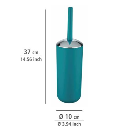 WENKO 21225100 - WC-harja BRASIL 10x37 cm turkoosi/kiiltävä kromi