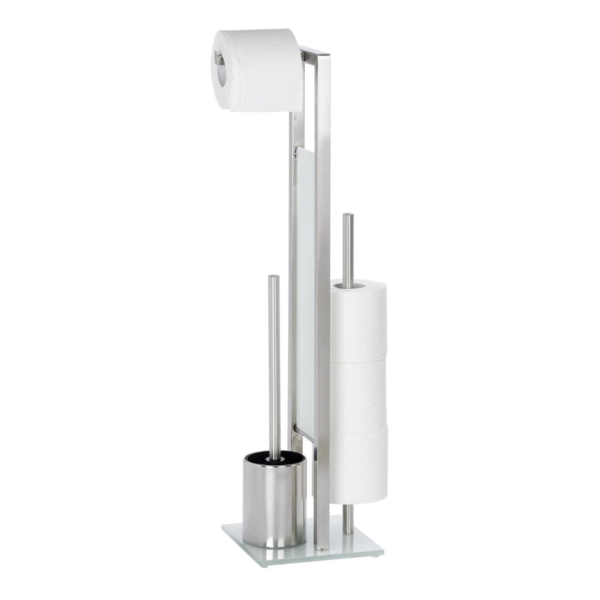 WENKO 21564100 - WC-harja RIVALTA 18x70 cm ruostumatonta terästä/hopea/valkoinen/musta