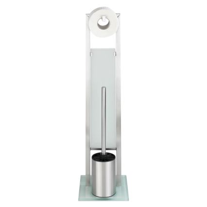 WENKO 21564100 - WC-harja RIVALTA 18x70 cm ruostumatonta terästä/hopea/valkoinen/musta