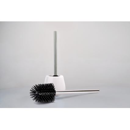 WENKO 21799100 - WC-harja 7,5x35 cm ruostumaton teräs/hopea/musta
