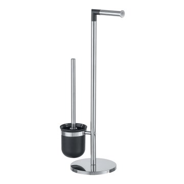 WENKO 21836800 - WC-harja PARUS 25,5 x 57 cm ruostumaton teräs/hopea/musta