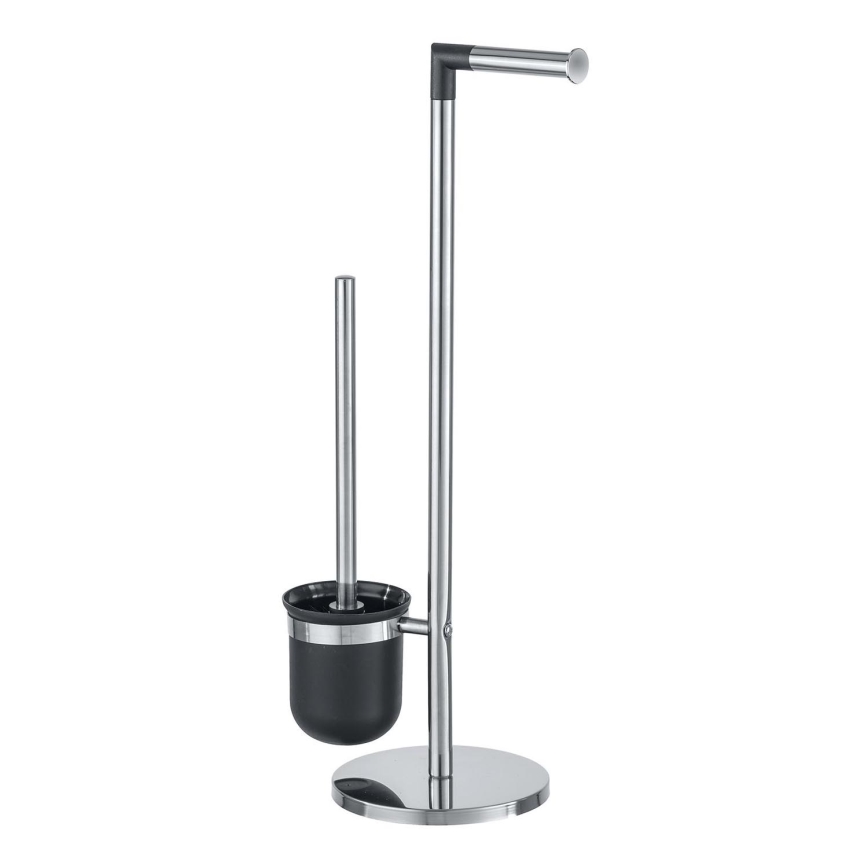 WENKO 21836800 - WC-harja PARUS 25,5 x 57 cm ruostumaton teräs/hopea/musta