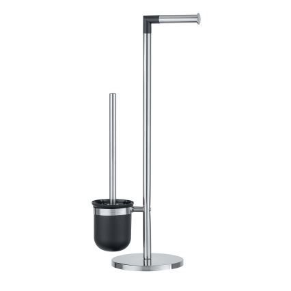 WENKO 21836800 - WC-harja PARUS 25,5 x 57 cm ruostumaton teräs/hopea/musta
