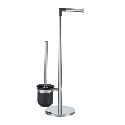 WENKO 21836800 - WC-harja PARUS 25,5 x 57 cm ruostumaton teräs/hopea/musta