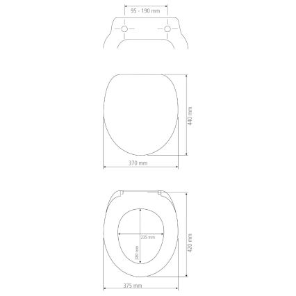 WENKO 21901100-WC-istuin KOS 44x37 cm valkoinen/hopea