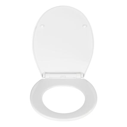 WENKO 21901100-WC-istuin KOS 44x37 cm valkoinen/hopea