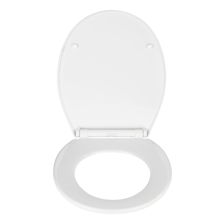 WENKO 21901100-WC-istuin KOS 44x37 cm valkoinen/hopea