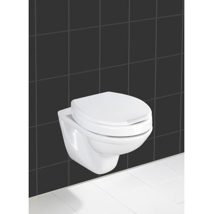 WENKO 21905100-WC-istuinkansi SECURA 37x44 cm valkoinen/harmaa