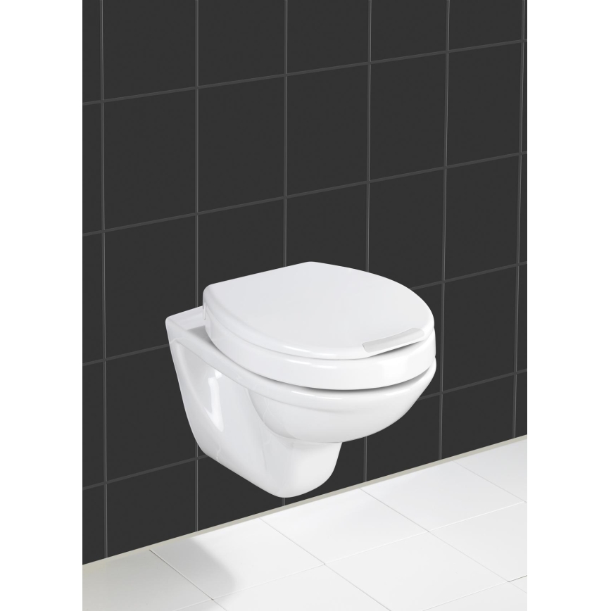 WENKO 21905100-WC-istuinkansi SECURA 37x44 cm valkoinen/harmaa