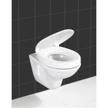 WENKO 21905100-WC-istuinkansi SECURA 37x44 cm valkoinen/harmaa