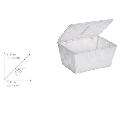 WENKO 22077100 - ADRIA-kori 19x14 cm valkoinen