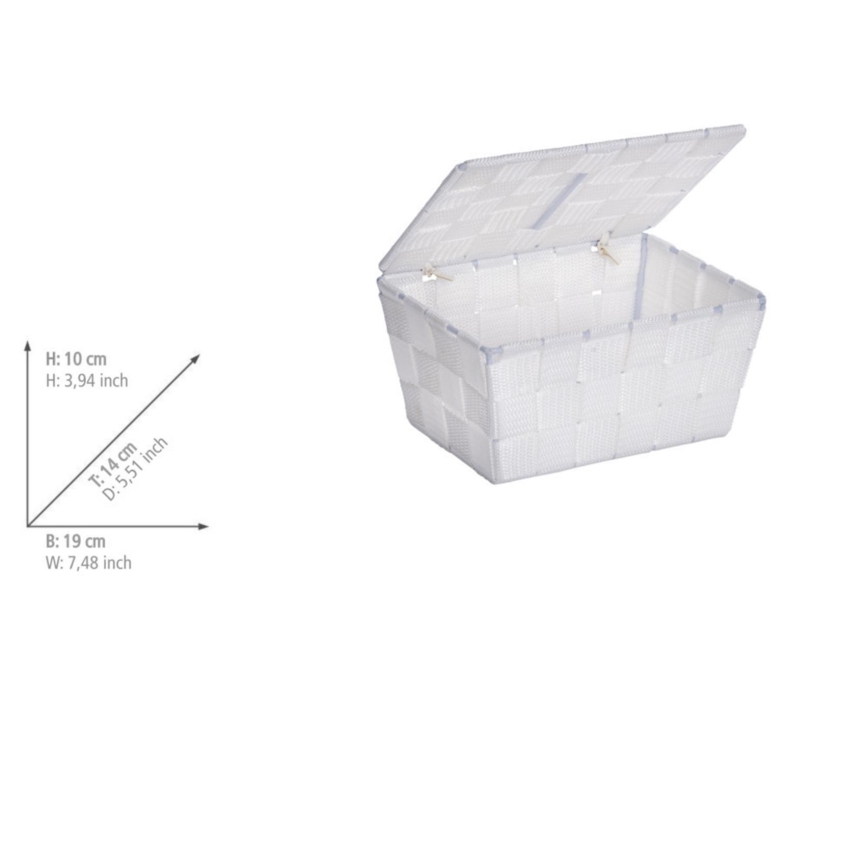 WENKO 22077100 - ADRIA-kori 19x14 cm valkoinen
