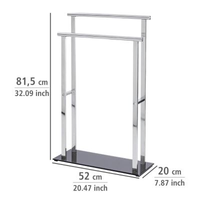WENKO 22089100 – Naulakko LAVA 52x81,5 cm ruostumaton teräs/hopea/musta