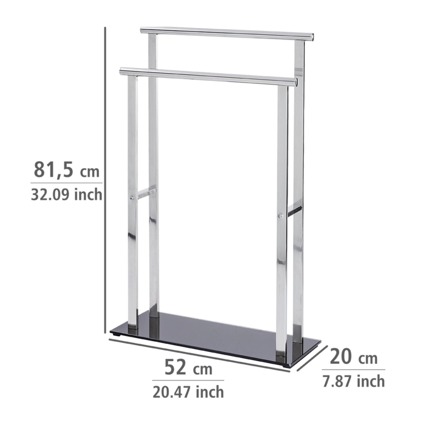 WENKO 22089100 – Naulakko LAVA 52x81,5 cm ruostumaton teräs/hopea/musta
