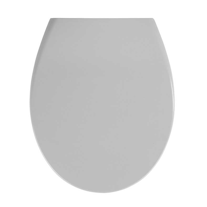 WENKO 22402100-WC-istuin SAMOS 44,5x37,5 cm harmaa/hopea