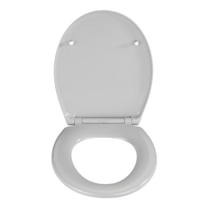 WENKO 22402100-WC-istuin SAMOS 44,5x37,5 cm harmaa/hopea
