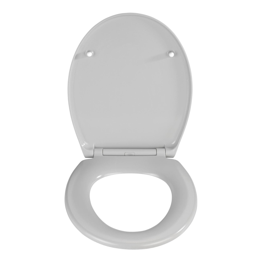 WENKO 22402100-WC-istuin SAMOS 44,5x37,5 cm harmaa/hopea