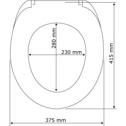 WENKO 22402100-WC-istuin SAMOS 44,5x37,5 cm harmaa/hopea