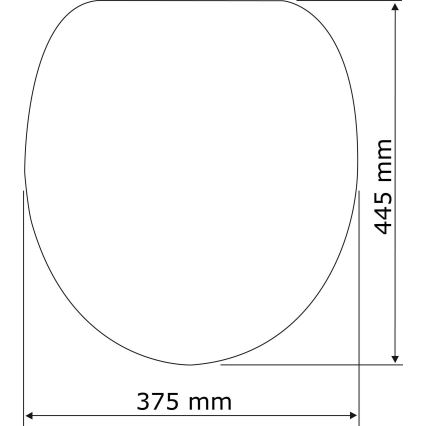 WENKO 22402100-WC-istuin SAMOS 44,5x37,5 cm harmaa/hopea