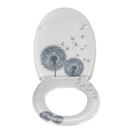 WENKO 22409100-WC WC-istuin ASTERA 45x38 cm monivärinen/hopea