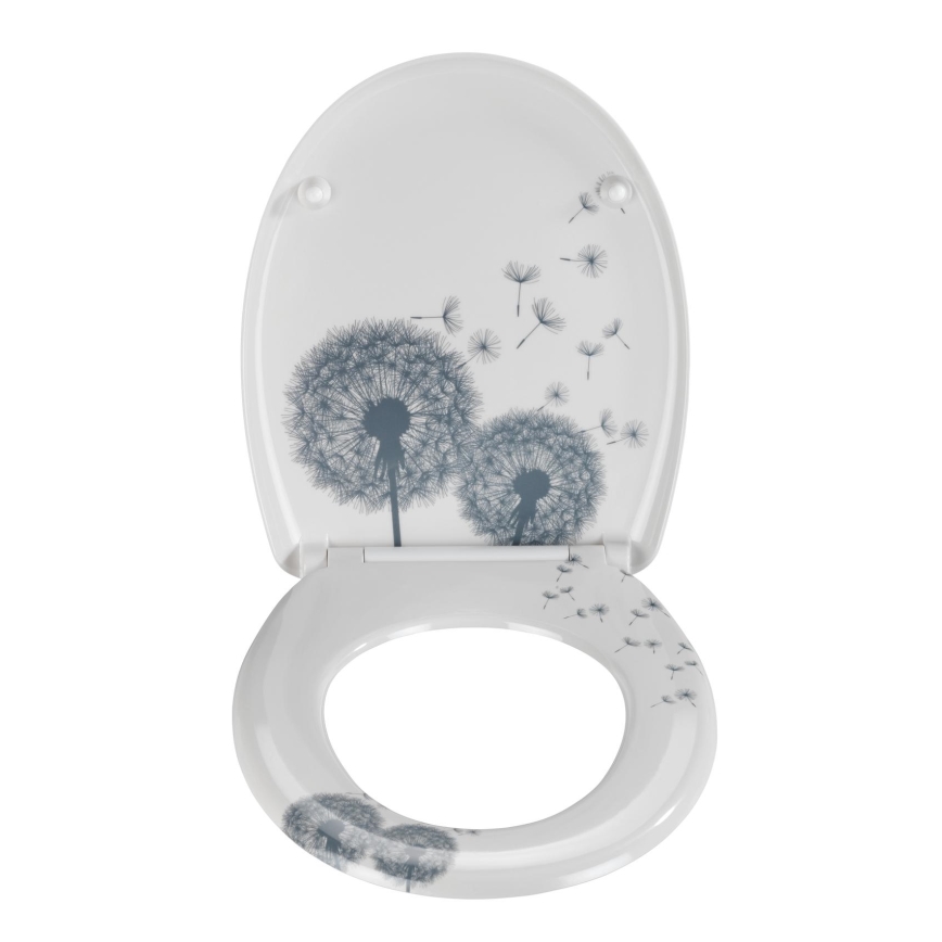 WENKO 22409100-WC WC-istuin ASTERA 45x38 cm monivärinen/hopea