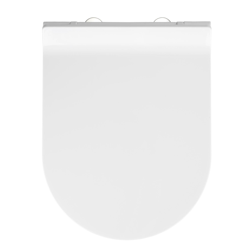 WENKO 22415100-WC-istuin HABOS 46x36 cm valkoinen/hopea