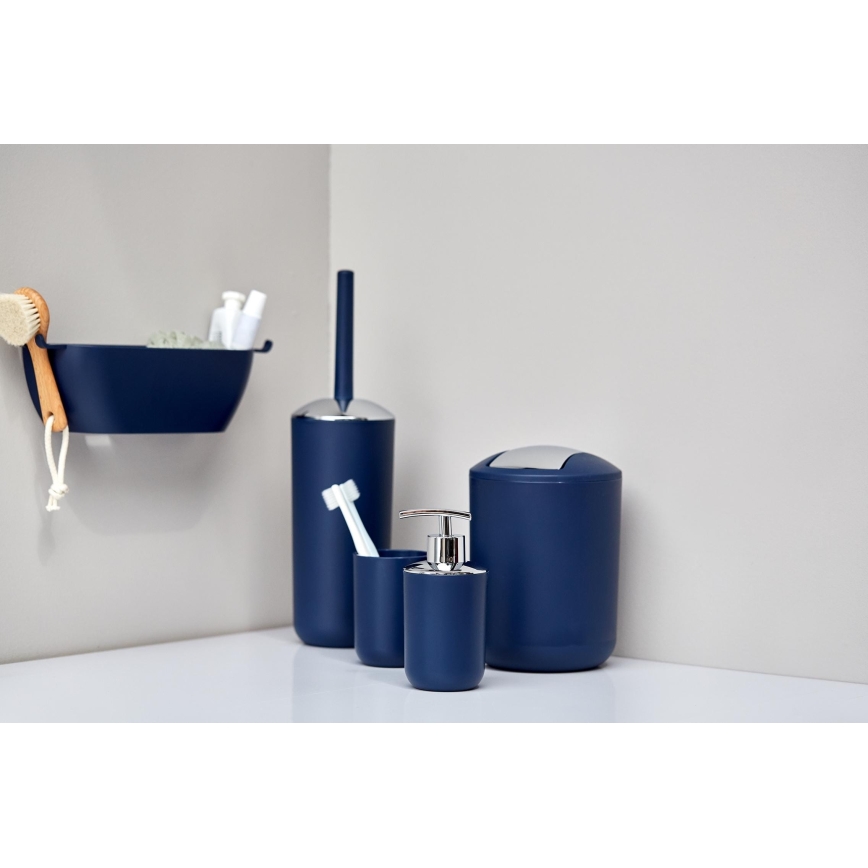 WENKO 22520100 - Roskakori BRASIL 14x21 cm sininen/kiiltävä kromi