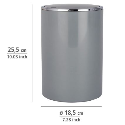 WENKO 22562100 - Kori INCA 18,5x25,5 cm harmaa/kiiltävä kromi