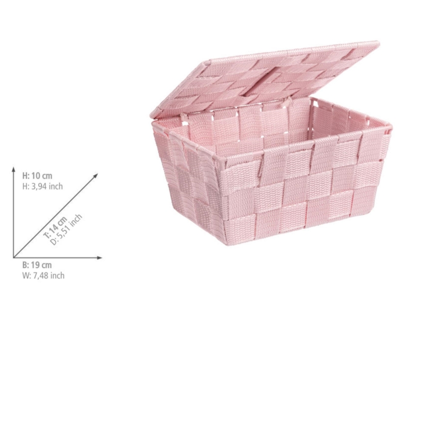 WENKO 22574100 - ADRIA-kori 19x14 cm vaaleanpunainen