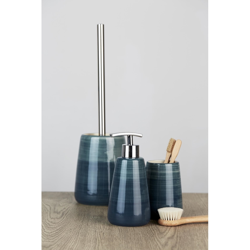 WENKO 22648100 - WC setti POTTERY 12,5x39,5 cm turkoosi