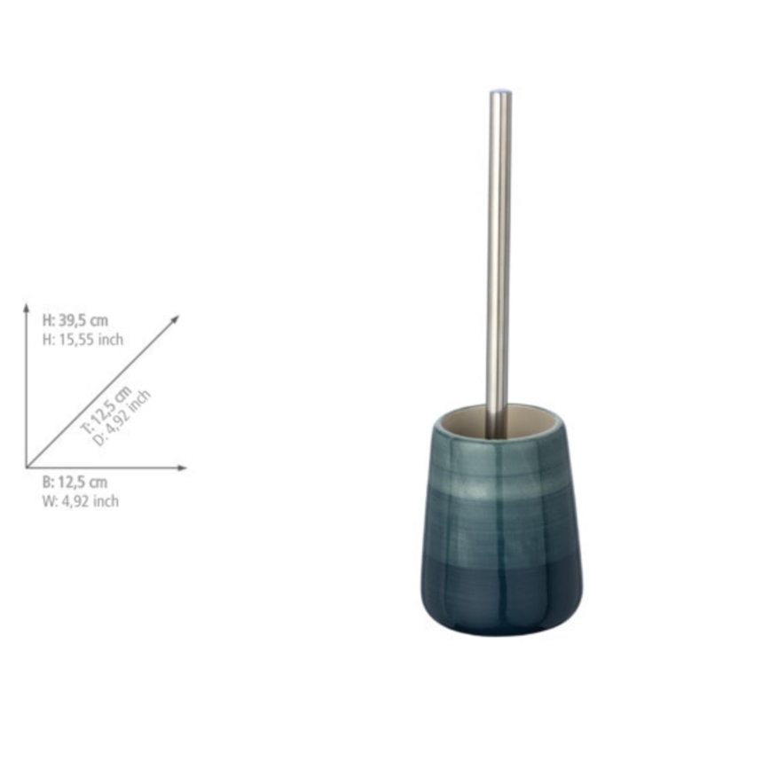 WENKO 22648100 - WC setti POTTERY 12,5x39,5 cm turkoosi