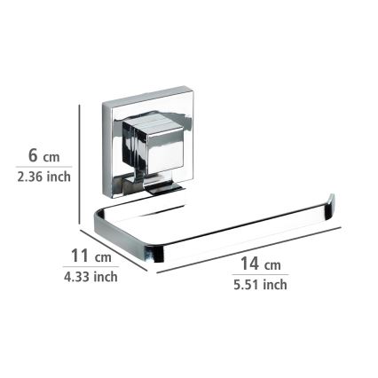WENKO 22687100-WC-paperiteline VACUUM-LOC QUADRO ED 14x11 cm kiiltävä kromi