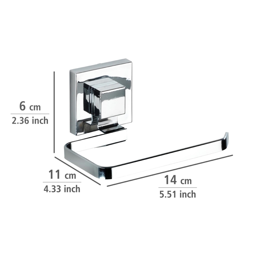 WENKO 22687100-WC-paperiteline VACUUM-LOC QUADRO ED 14x11 cm kiiltävä kromi