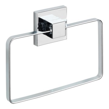 WENKO 22689100-Pyyheteline VACUUM-LOC QUADRO ED 18,5x14 cm hopea/kiiltävä kromi