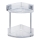 WENKO 22690100-Kulmahylly VACUUM-LOC QUADRO ED 28x32,5 cm hopea/kiiltävä kromi