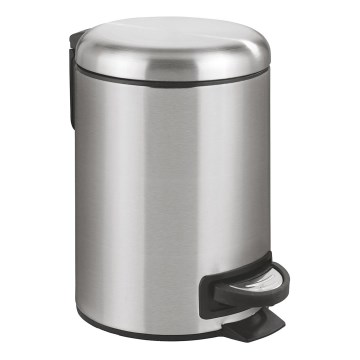 WENKO 22702100 - LEMAN-roskakori 17x25 cm ruostumaton teräs/satiinipinta/musta