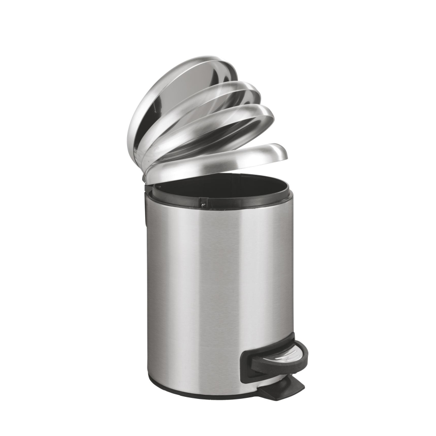 WENKO 22702100 - LEMAN-roskakori 17x25 cm ruostumaton teräs/satiinipinta/musta