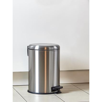 WENKO 22704100 - LEMAN-roskakori 30,5x44 cm ruostumatonta terästä/satiini/musta