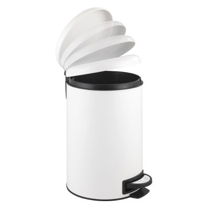 WENKO 22707100 - Roskakori LEMAN 25x38 cm valkoinen/musta