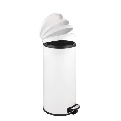 WENKO 22709100 - Roskakori LEMAN 30,5x64 cm valkoinen/musta