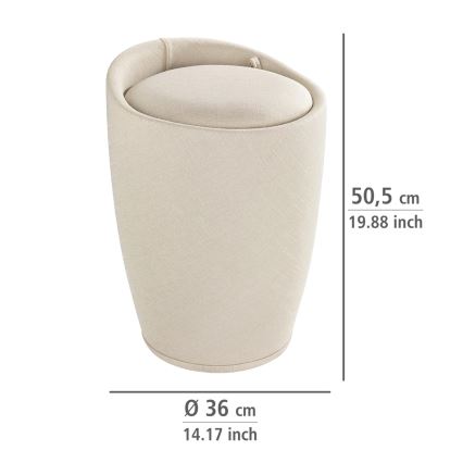 WENKO 22834100 - Jakkara CANDY 36x50,5 cm beige/musta