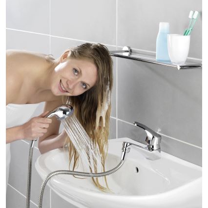 WENKO 22866100 - Suihku UNIVERSAL 170x6,5 cm kiiltävä kromi/hopea/harmaa