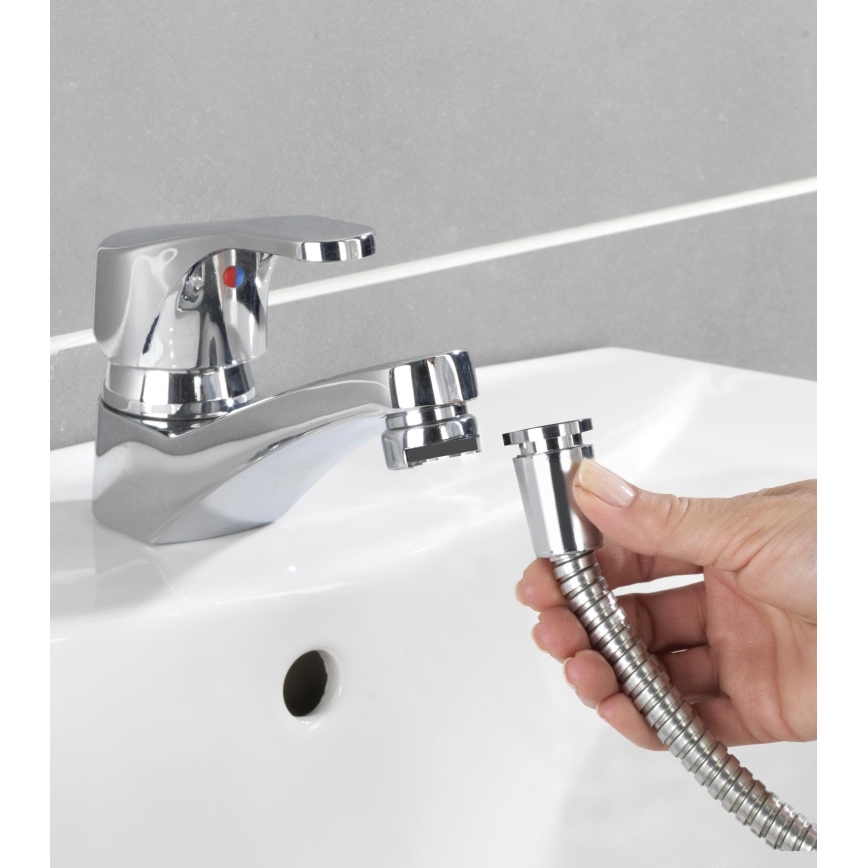 WENKO 22866100 - Suihku UNIVERSAL 170x6,5 cm kiiltävä kromi/hopea/harmaa