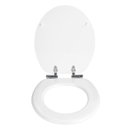 WENKO 22885100-WC istuinkansi URBIO 36x42,5 cm valkoinen/hopea