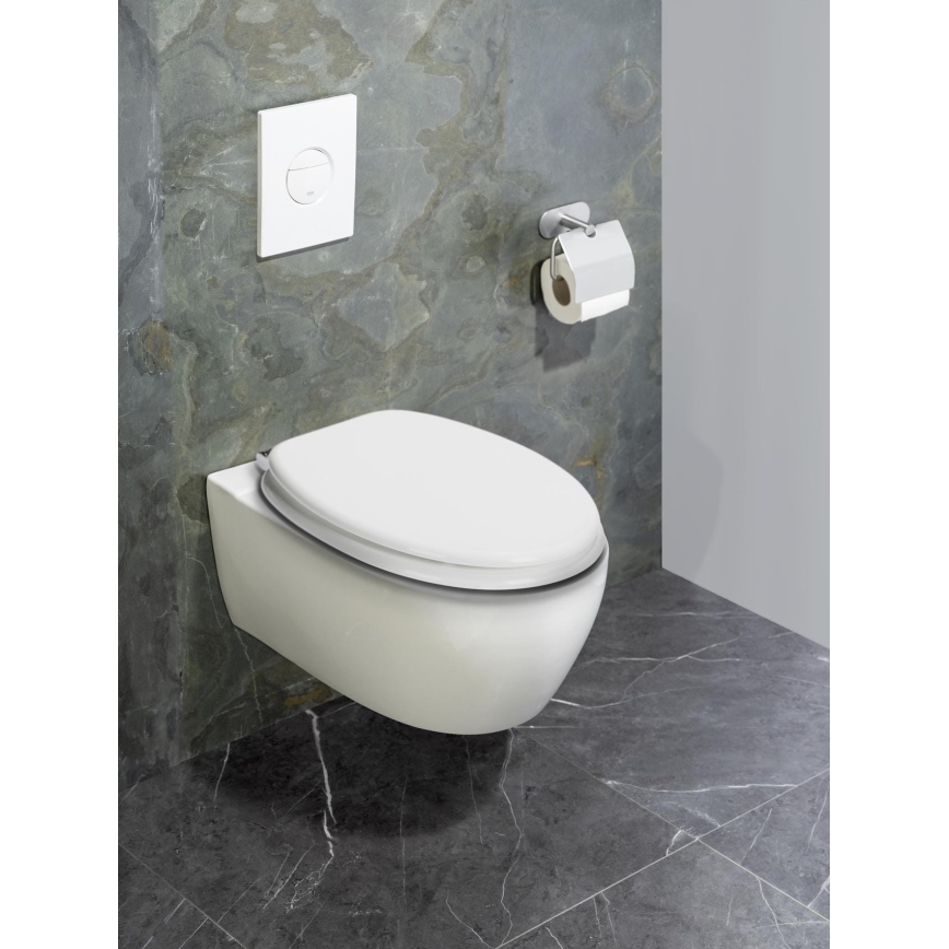 WENKO 22885100-WC istuinkansi URBIO 36x42,5 cm valkoinen/hopea