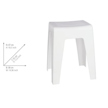 WENKO 22943100 - KUMBA-jakkara 38x47 cm valkoinen